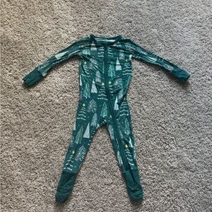 Little Sleepies Green Forest Print Footie 6-12 months